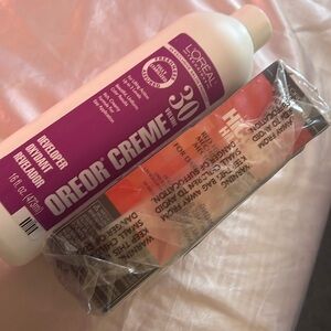 3 PACK RED LOREAL TECHNIQUE HAIR DYE WITH 30 VOLUME DEVELOPER